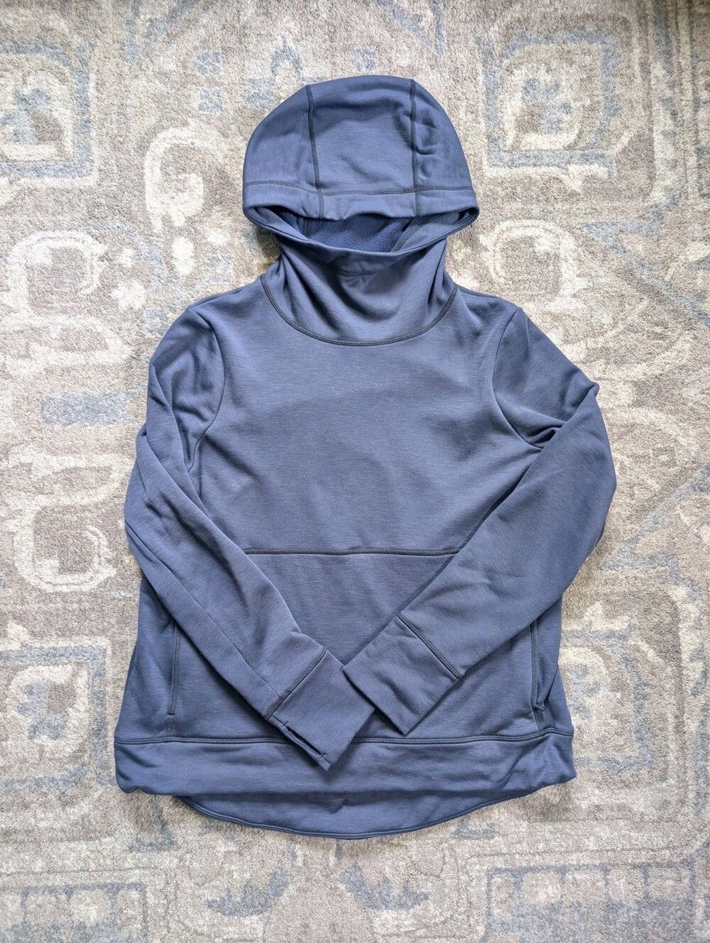 Sweaty Betty Med Galvanise Hooded Pullover Running Top Navy Sweatshirt Hoodie